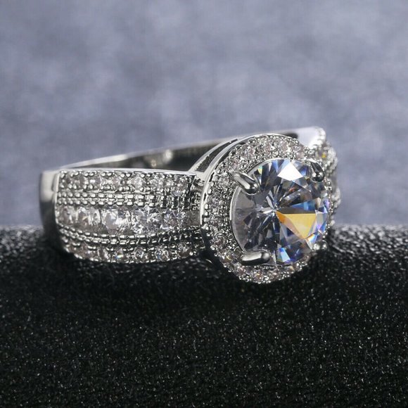 New Shine Women 925 Silver White Sapphire Ring - Picture 5 of 9